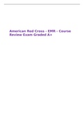 American Red Cross - EMR - Course Review Exam Graded A+