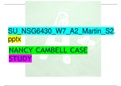 SU_NSG6430_W7_A2_Martin_S2.pptx  NANCY CAMBELL CASE STUDY Stacy Martin NSG 6430 11/3/2019     	Patient is a 25-year-old female who is 65” tall