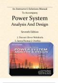 Solution Manual For Power System Analysis and Design 7th Edition by J. Duncan Glover, Mulukutla S. Sarma, Thomas Overbye, Adam Birchfield