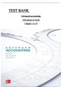 TEST BANK FOR Advanced Accounting 13th Edition by  Hoyle All chapters ISBN:9781260147698