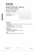 OCR 2024 AS Level English Language H070/01 Exploring language Question Paper & Mark Scheme (Merged)