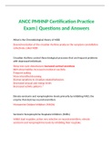 ANCC PMHNP Certification Practice Exam| Questions and Answers  