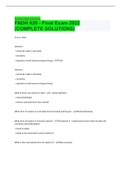 FNDH 620 - Final Exam 2022 (COMPLETE SOLUTIONS)., Rated A