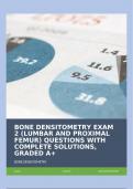 BONE DENSITOMETRY EXAM 2 (LUMBAR AND PROXIMAL FEMUR) QUESTIONS WITH COMPLETE SOLUTIONS, GRADED A+