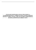 TEST BANK FOR PHARMACOLOGY FOR NURSES: A PATHOPHYSIOLOGICAL APPROACH, 2ND CANADIAN EDITION, MICHAEL PATRICK ADAMS, CAROL QUAM URBAN, MOHAMED EL-HUSSEIN, JOSEPH OSUJI, SHIRLEY KING