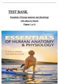 Test Bank Human Anatomy & Physiology, 12th  Edition  by Marieb,  All Chapters ISBN:9781292421803