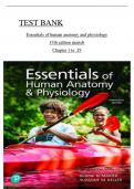 Test Bank For Essentials of Human Anatomy and Physiology, 13th Edition by Marieb Chapter 1-16  ISBN:9780137375561