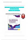 Test Bank For Nursing Today: Transition and Trends 11th Edition by JoAnn Zerwekh, Ashley Garneau All Chapters 1-26 LATEST REVIEWED ALL CHAPTERS 2024