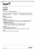 2024 AQA A-LEVEL DANCE 7237/W Component 2 Question Paper & MarkScheme (Merged) June 2024 [VERIFIED]