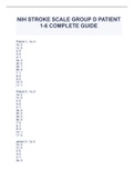 NIH STROKE SCALE GROUP D PATIENT 1-6 COMPLETE GUIDE