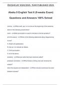 Abeka 9 English Test 6 (9-weeks Exam) Questions and Answers 100% Solved