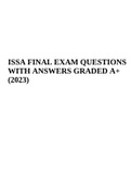 ISSA FINAL EXAM - QUESTIONS WITH ANSWERS Rated A+ (2023)