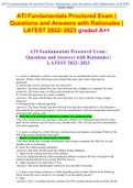 ATI Fundamentals, Comprehensive, RN Leaderships And RN Nursing Care of Children Proctored Exam Questions and Answers with Rationales | LATEST 2022/ 2023 graded A++