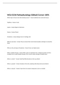 WGU D236 Pathophysiology (Edited) Correct 100%