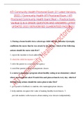 ATI Community Health Proctored Exam (31 Latest Versions, 2022) / Community Health ATI Proctored Exam / ATI Proctored Community Health Exam |Real + Practice Exam, Verified Q & A GRADE QUESTION AND ANSWERS LATEST UPDATES 2023.100%VERIFIED GUARENTEED PASS!!!