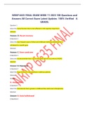  NRNP 6635 FINAL EXAM WEEK 11 2023 100 Questions and Answers All Correct Exam Latest Updates  100% Verified   A GRADE. Question 1 Select the mental function that is most affected in mild cognitive impairment