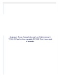 Summary Texas Commission on Law Enforcement > TCOLE Final review complete TCOLE Test: Answered Correctly.