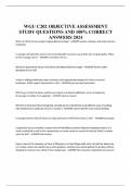 WGU C202 OBJECTIVE ASSESSMENT STUDY QUESTIONS AND 100% CORRECT ANSWERS 2024