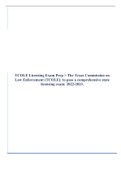 TCOLE Licensing Exam Prep > The Texas Commission on Law Enforcement (TCOLE): to pass a comprehensive state licensing exam: 2022-2023.