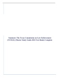 TCOLE Licensing Exam Prep Pack> Texas Commission on Law Enforcement (TCOLE) 2022-2023 Distinction level solved guides.