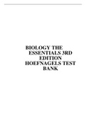 TEST BANK FOR BIOLOGY THE ESSENTIALS 3RD EDITION HOEFNAGELS