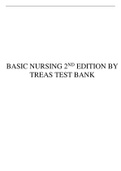 TEST BANK FOR BASIC NURSING 2ND EDITION BY TREAS