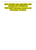 BEST REVIEW 2023 ANATOMY AND  PHYSIOLOGY OPENSTAX TEST BANK Openstax Anatomy and Physiology Test Bank