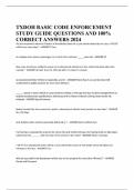 TXDOH BASIC CODE ENFORCEMENT STUDY GUIDE QUESTIONS AND 100% CORRECT ANSWERS 2024