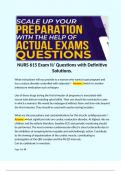 NURS 615 Exam II/ Questions with Definitive Solutions.