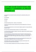 LCA 266 EXAM QUESTIONS AND CORRECT ANSWERS (ALREADY GRADED A+)