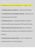 Test Bank for Cardiopulmonary Anatomy & Physiology Unit 1 chapter 1 (Test 1) 