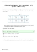 AP Scoring Guide Chemistry Unit 8 Progress Check MCQ Questions And Answer Keys.