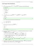 AP CALCULUS AB Unit 1 Progress Check MCQ Part B Scoring Guide.