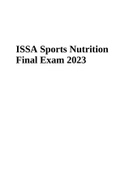 ISSA Nutrition Final Exam 2023 Graded A+ | ISSA Final Exam 2023 (Questions and Answers Guide Graded 100%) | ISSA Nutrition Final Exam Section 1 : Questions with Answers 2023 | Graded A+ and ISSA Nutrition Final Exam (Best Deal 2023/2024) 