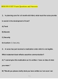 HESI RN EXIT Exam Questions and Answers