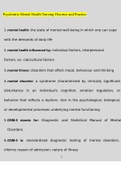 Psychiatric Mental Health Nursing Theories and Practice Exam Questions and Answers (2022/2023) (Verified Answers)