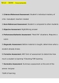 WGU D094  Assessments Exam Questions and Answers (2022/2023) (Verified Answers)