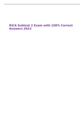 RICA Subtest 2 Exam with 100% Correct Answers 2023