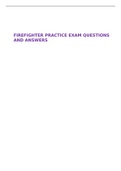 FIREFIGHTER PRACTICE EXAM QUESTIONS AND ANSWERS	