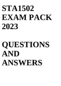 STA1502 EXAM PACK 2023