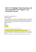 WGU C715 Exam Organizational Behavior & WGU C715 Organizational Behavior Multiple Choice Questions and Answers(COMP 1-6 & Chapters 1-13) Accurately Covered.