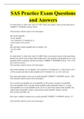 SAS Practice Exam Questions and Answers