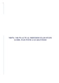 NR576 / NR 576 ACTUAL EXAM 2023 DIFFERENTIAL DIAGNOSIS in Adult-Gerontology Primary Care Practicum QUESTIONS and Study Guide