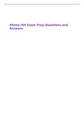 Ahima rhit Exam Prep Questions and Answers