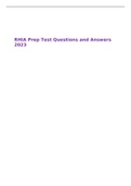 RHIA Prep Test Questions and Answers 2023