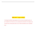  MIS-605: Topic 4 DQ 2 (Latest Update) Verified and Rated A+