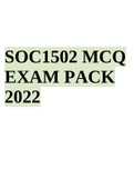 SOC1502 MCQ  EXAM PACK  2022