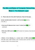 The Bits and Bytes of Computer Networking. Week 2 The Network Layer Questions and Answers