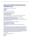 WGU D027 REVIEW QUESTIONS AND ANSWERS 2023