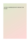 ATI RN COMPREHENSIVE PREDICTOR EXAM.